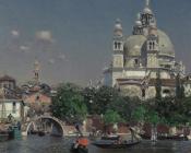 Venetian Lagoon Near the Church of Santa Maria della Salute - 马丁·瑞克·奥尔特加